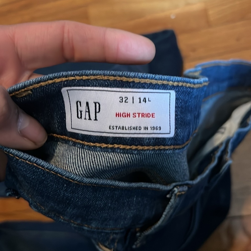 GAP high stride 32 / 14L blue denim pant - Picture 4 of 5